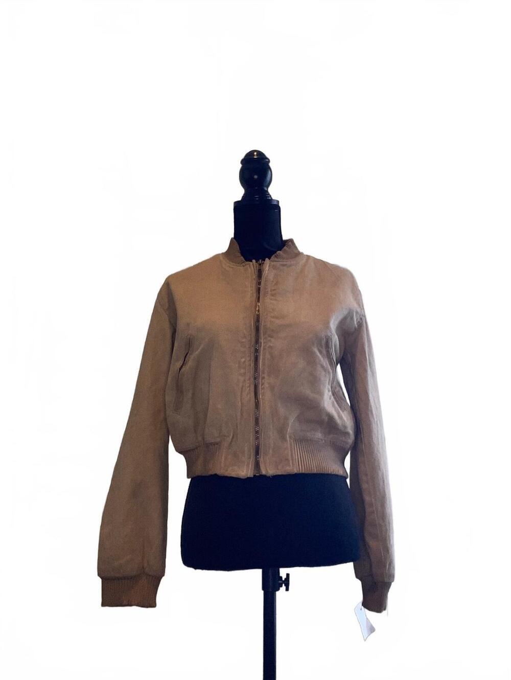 Blu Pepper Beige Bomber Jacket